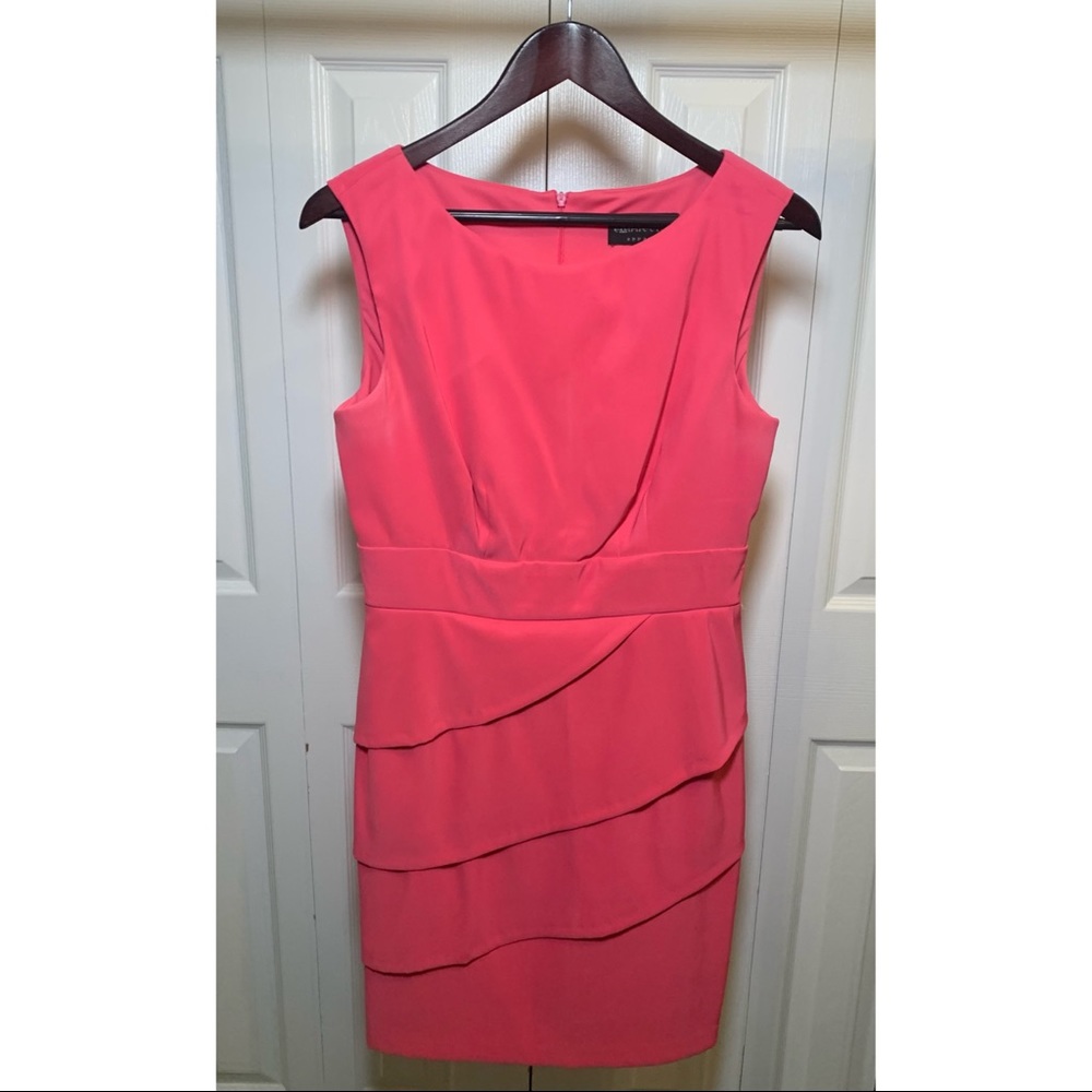 Women’s Connected Apparel Size 8 Pink Sleeveless Dress with Back Zip